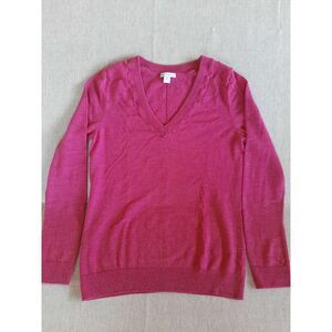Gap Women's Large Pullover Knit‎ V-Neck Sweater Long Sleeve Ultra Soft Pure Wool